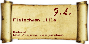 Fleischman Lilla névjegykártya